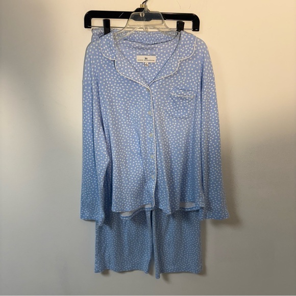 Karen Neuburger Womens Blue/White Polka Dot Pajama Set Cotton Blend Large - Picture 5 of 10